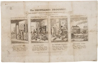 Der Fortschritt des Trinkers oder der direkte Weg zu Armut, Elend und Ruin, 1826